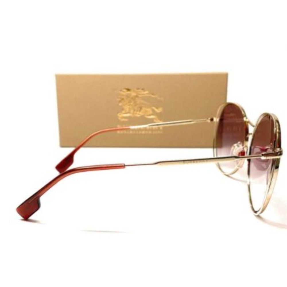 🔥NEW Burberry Women's Gold and Violet Sunglasses! - Picture 3 of 4